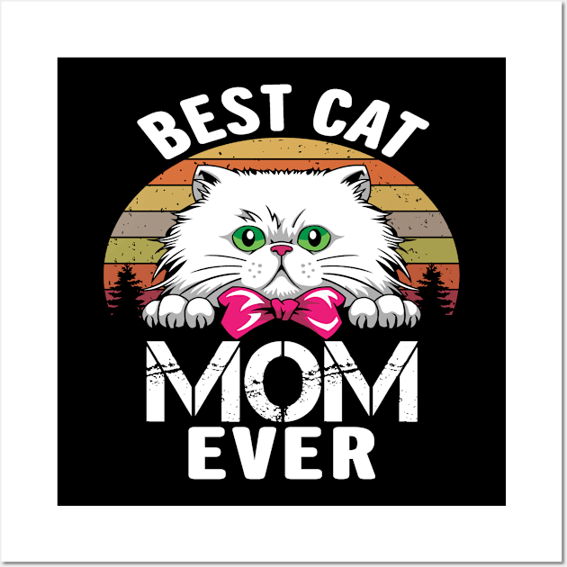 Best Cat Mom Ever Gift For Mothers Day Wall Art by karascom